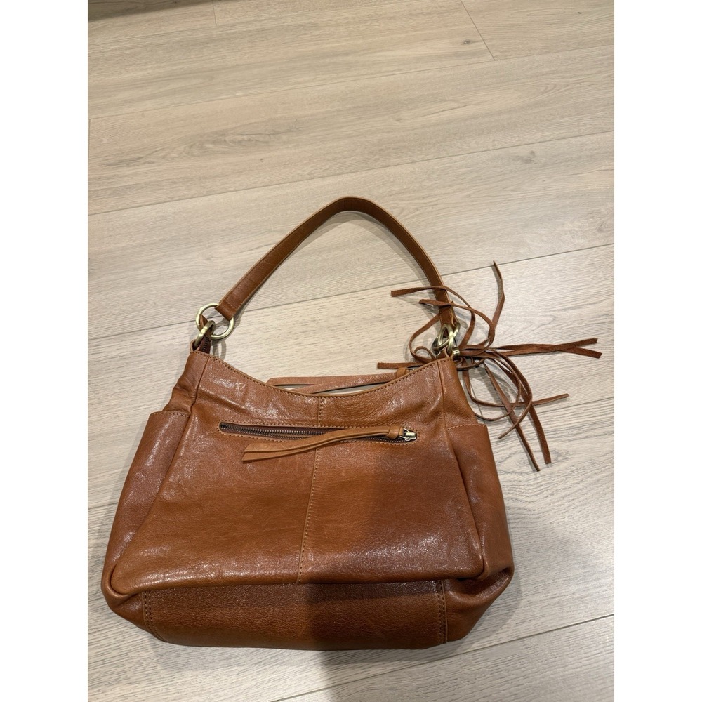 ecotorie bleu purse brown leather hobo tassel Bohemian Minimalist - Picture 2 of 6